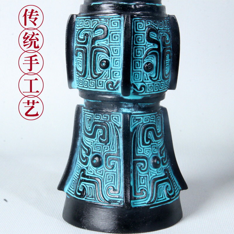 青銅器商觚天觚花瓶仿古酒器創意筆筒花插高檔禮品家居飾品擺件 3
