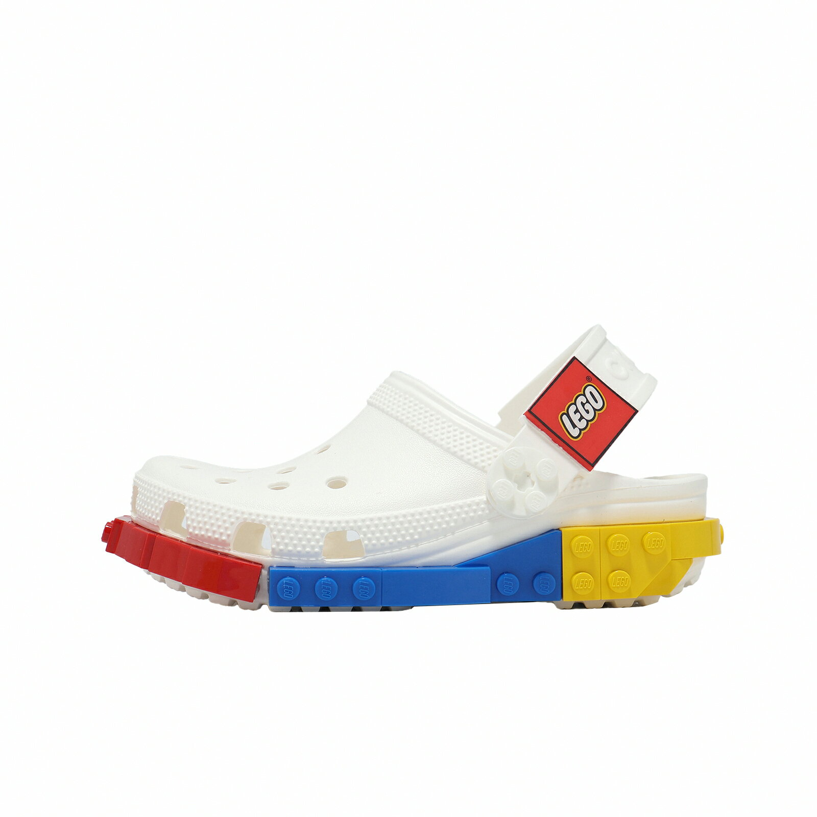 Crocs 洞洞鞋 洞洞鞋 4LW System Clog K 中大童 白 樂高系列小克駱格 涼鞋 211874100