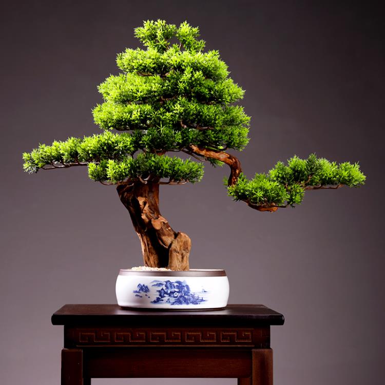 促銷活動~客廳迎客鬆植物盆景裝飾室內桌面模擬綠植盆栽假花酒店擺設藝術品wk10310 雙11全館免運