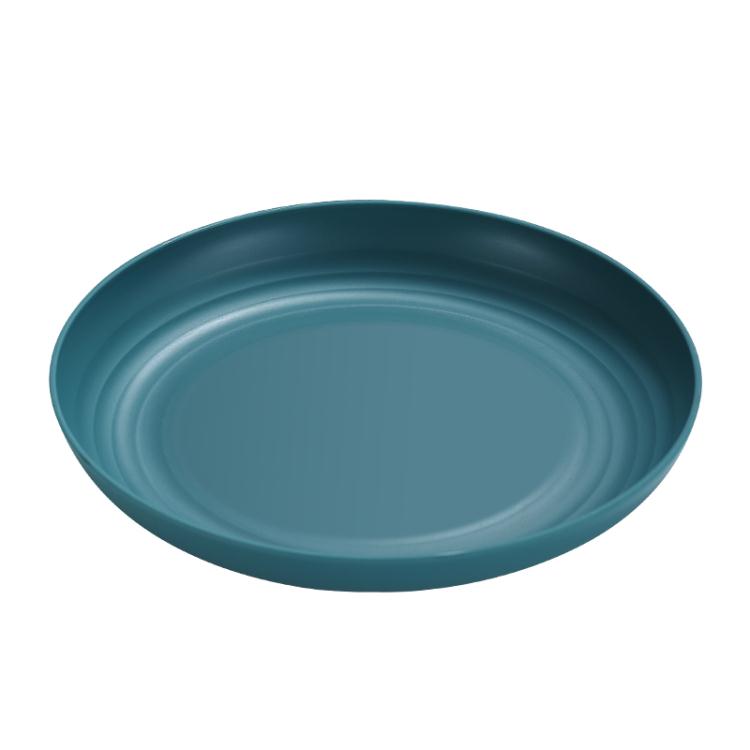 熱銷推薦-圓形塑料盤子菜盤家用2021新款果盤餐具套裝碟子餐盤水果盤ins風【摩可美家】