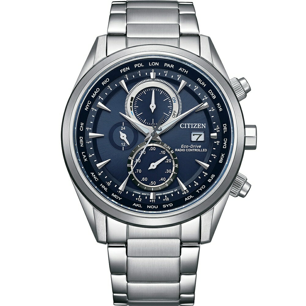 送禮首選★CITIZEN 星辰紳仕光動能商務時計電波腕錶/43mm AT8260-85L 附提袋【全館滿額折價★APP下單跨店最高22%點數回饋】