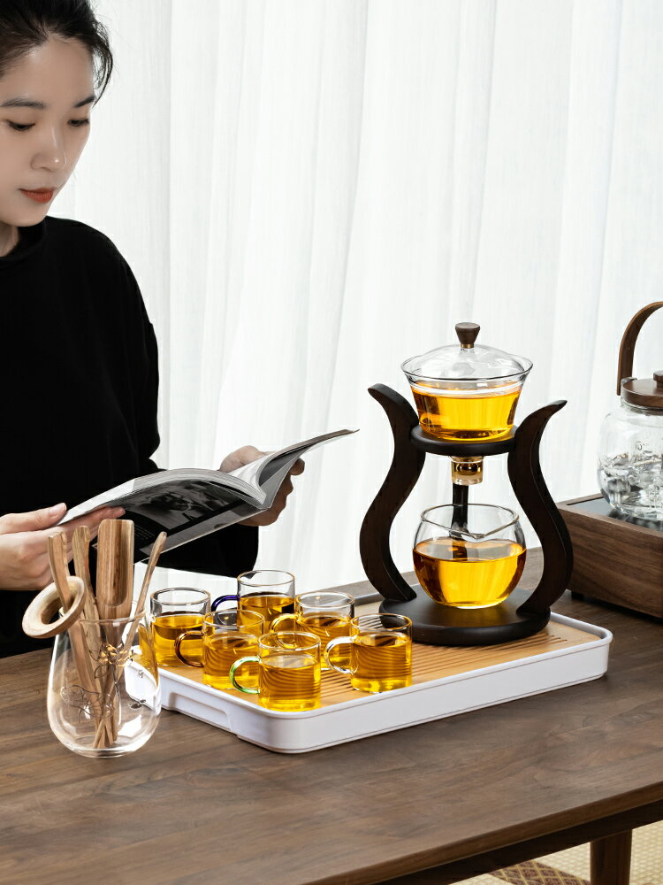 玻璃半全自動茶具套裝組合懶人家用感應泡茶壺沖泡茶神器功夫茶杯