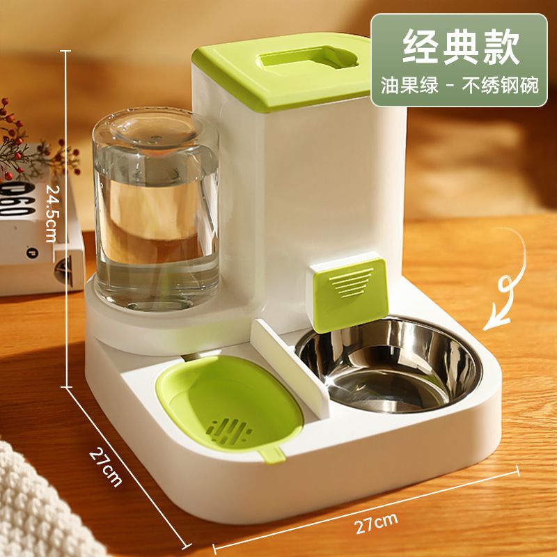工廠現貨 全館8折 免運 寵物餵食器 貓碗 飲水器 貓盆雙碗寵物用品自動餵食器貓狗盆貓碗糧食護喂一體飲水自動狗碗特惠/開立發票 特價出 H1203