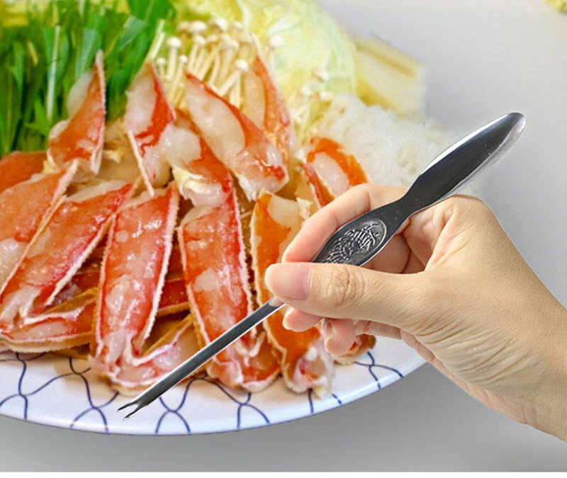 日本製 DAISO 大創 不銹鋼螃蟹勺 螃蟹叉 蟹肉叉 蟹肉挖取棒 20cm＊夏日微風＊