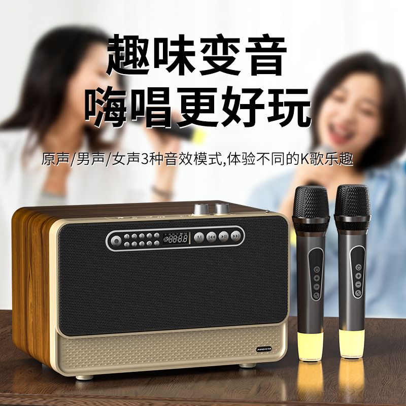 【臺灣公司 可開發票】高音質無線藍芽音箱低音炮大功率家用木質大音響HIFI3d環繞收音機