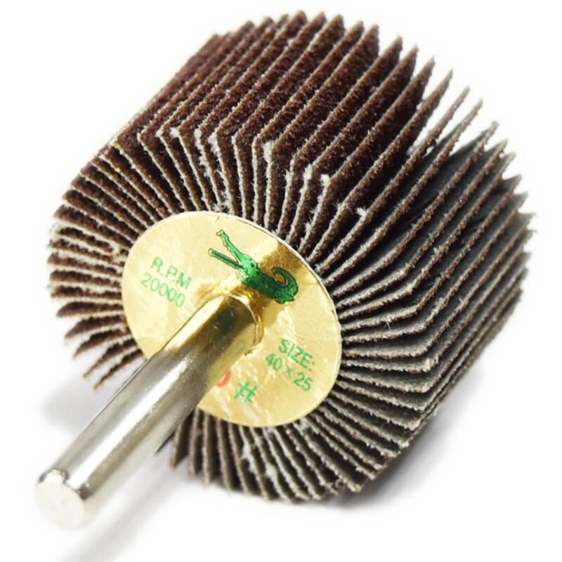 鱷魚帶柄砂布輪640 百頁輪6mm柄 砂布輪 千頁輪 拋光 研磨 除銹【4401-29】 123便利屋