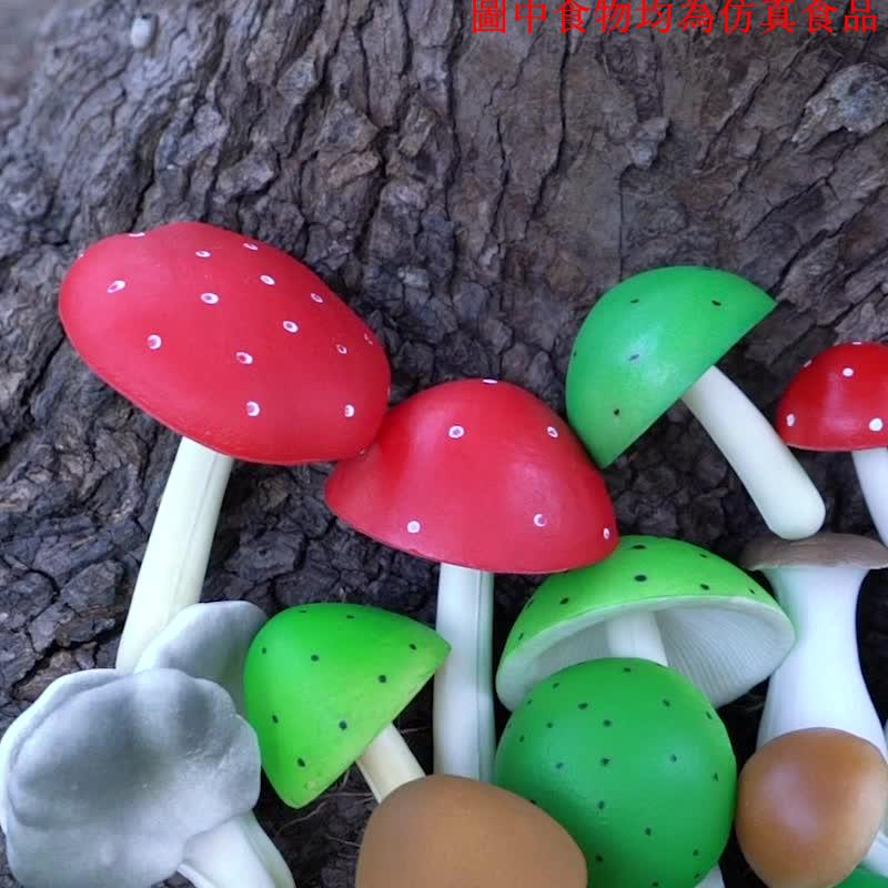仿真蘑菇平菇假杏鮑菇雙孢菇金針菇蔬菜模型裝飾道具擺件玩具植物