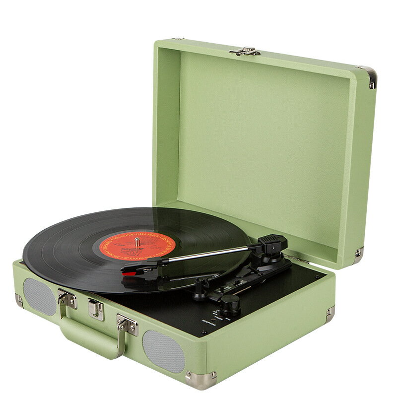 免運 便攜留聲機迷你手提黑膠盒子LP唱片機臺式復古家用藍牙電唱機老式