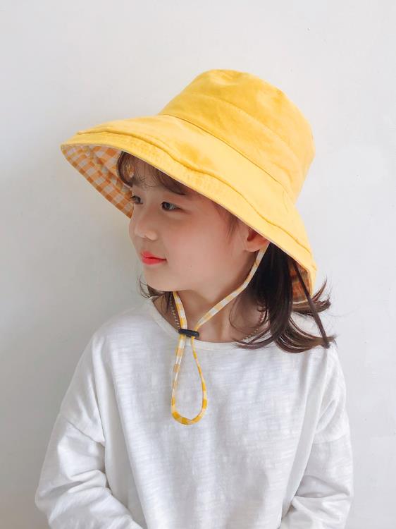 儿童帽子 夏季女童遮陽帽太陽帽防曬帽漁夫帽兒童寶寶帽子春秋親子夏天薄款 全館免運 2