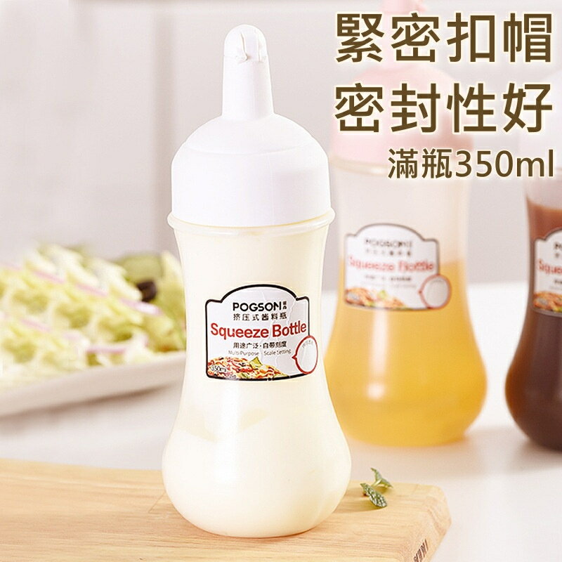 【iWork花屋】台灣現貨 廚房 擠壓瓶 寬瓶口 醬料瓶 油醋瓶 油壺 玻璃調味瓶 調味罐 尖嘴瓶 醬油瓶 附防塵蓋 4
