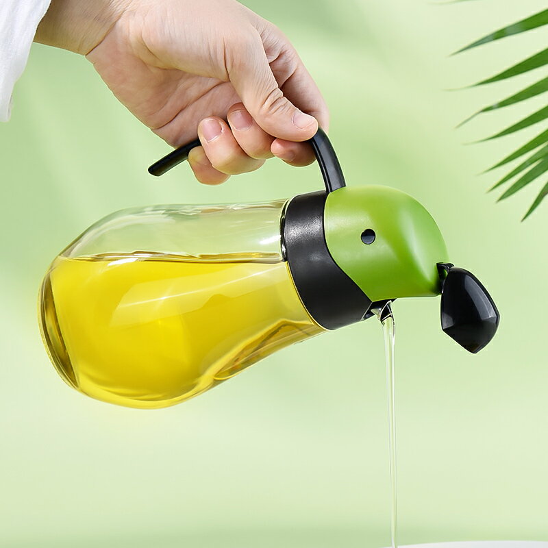 自動開合玻璃油瓶控油防漏醬油瓶醋壺調味瓶創意鸚鵡油壺廚房家用