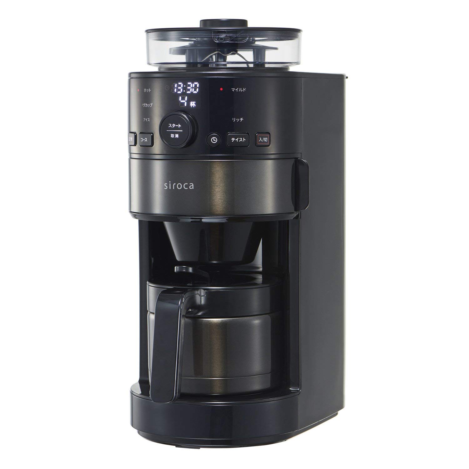 日本必買 siroca SIROCA SC-C121 全自動保溫咖啡機 研磨咖啡機 磨豆機 美式 黑咖啡 咖啡豆和咖啡粉兩用機型 日本必買代購