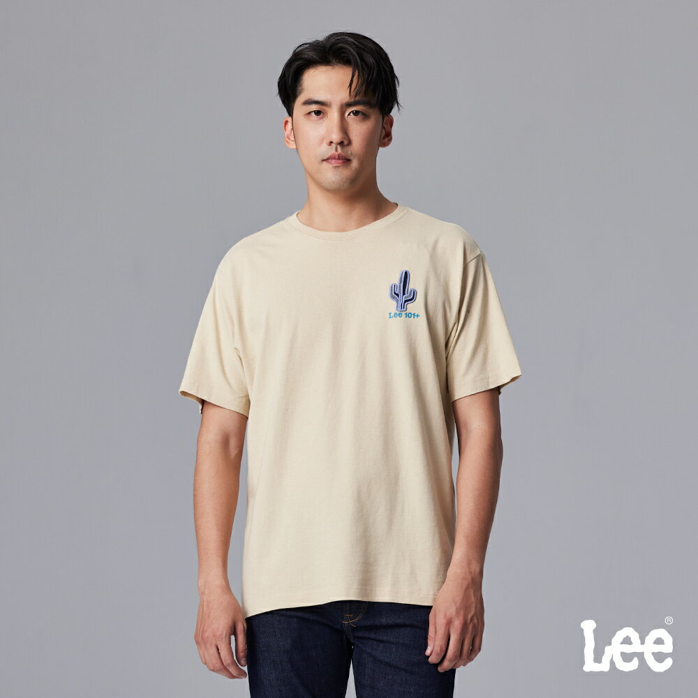 Lee 男款 寬鬆版 胸前系列LOGO 仙人掌織標 短袖T恤 | 101+