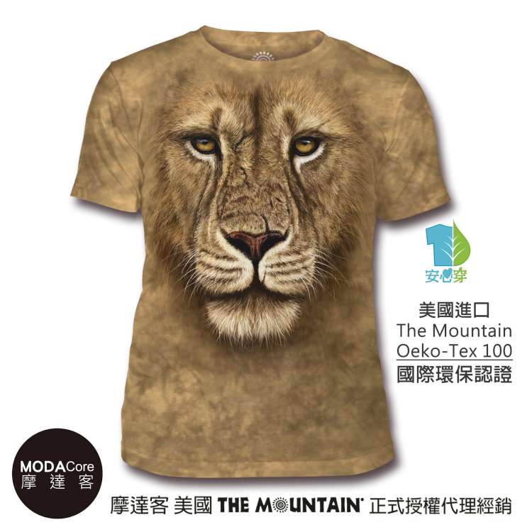 【摩達客】(預購) 美國The Mountain都會系列 獅勇士 中性修身短袖T恤
