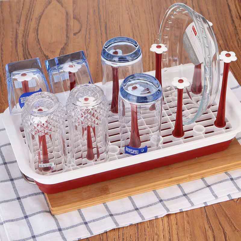 玻璃杯子架家用雙層塑料瀝水杯架廚房置物架茶杯收納架子水杯掛架