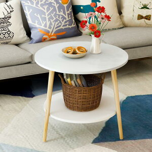 茶幾簡約現代迷你網紅沙發邊幾簡易家用陽臺北歐創意床頭小圓桌子