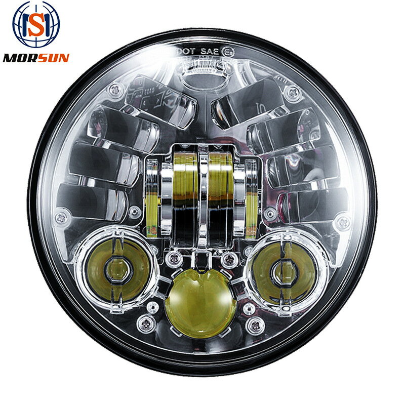 【直插直上】哈雷前大燈 LED機車大燈 機車頭燈 遠近光一體 日行燈 多功能車燈 5.75寸 高亮聚光 防水防塵 改裝升級 美式重機專用