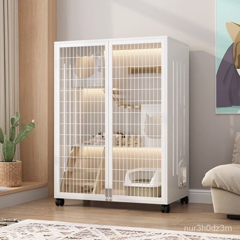 免運 開立發票 公司貨 

免運#爆款/附發票~貓別墅實木貓籠子超大自由空間貓屋傢用室內豪華貓窩貓櫃網格鐵網 4特惠/快速出貨