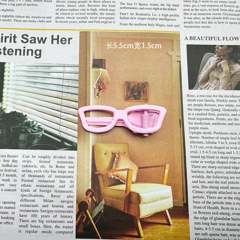 【台灣現貨】時尚配件 髮飾 髮夾 鯊魚夾 大嘴夾 邊夾  彩色有痕金屬眼鏡髮夾趣味搞怪鴨嘴夾手工DIY配件材料髮飾底夾 5