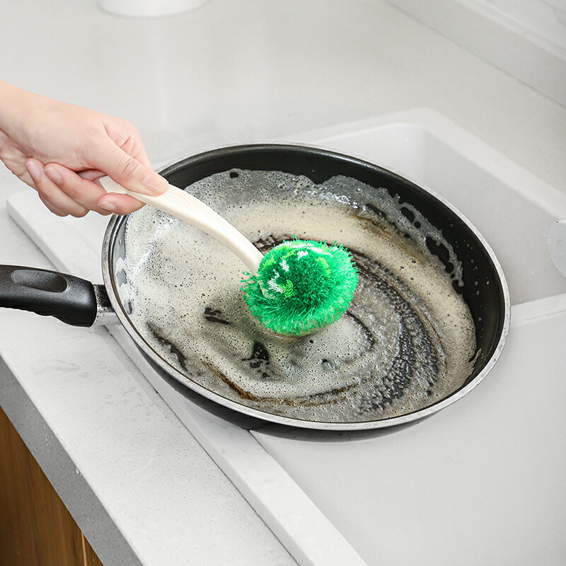 清潔刷 洗杯刷 洗壺刷 日本廚房短柄鍋刷家用多功能清潔刷除油去污耐高溫易清洗『ZW9855』