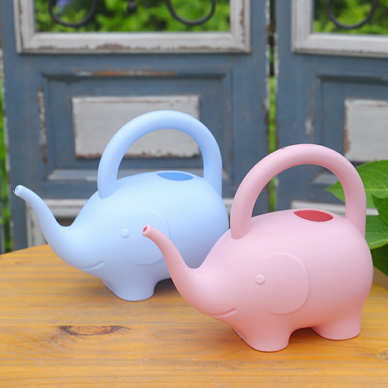 塑料大象灑水壺 兒童專用可愛卡通小象造型澆花壺 家用園藝工具