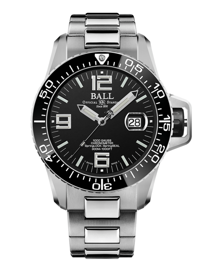 BALL 波爾錶 Engineer Hydrocarbon EOD 自動機械腕錶(DM3200A-S2C-BK)-42mm-黑面鈦鋼帶【刷卡回饋 分期0利率】【APP下單點數13倍送】