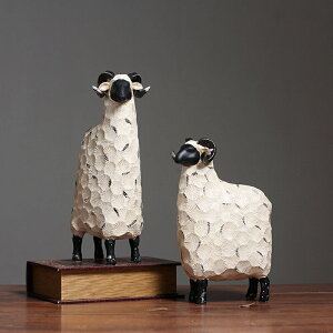 北歐創意綿羊擺件家居現代簡約抽象酒柜婚房擺飾結婚禮物生日禮品