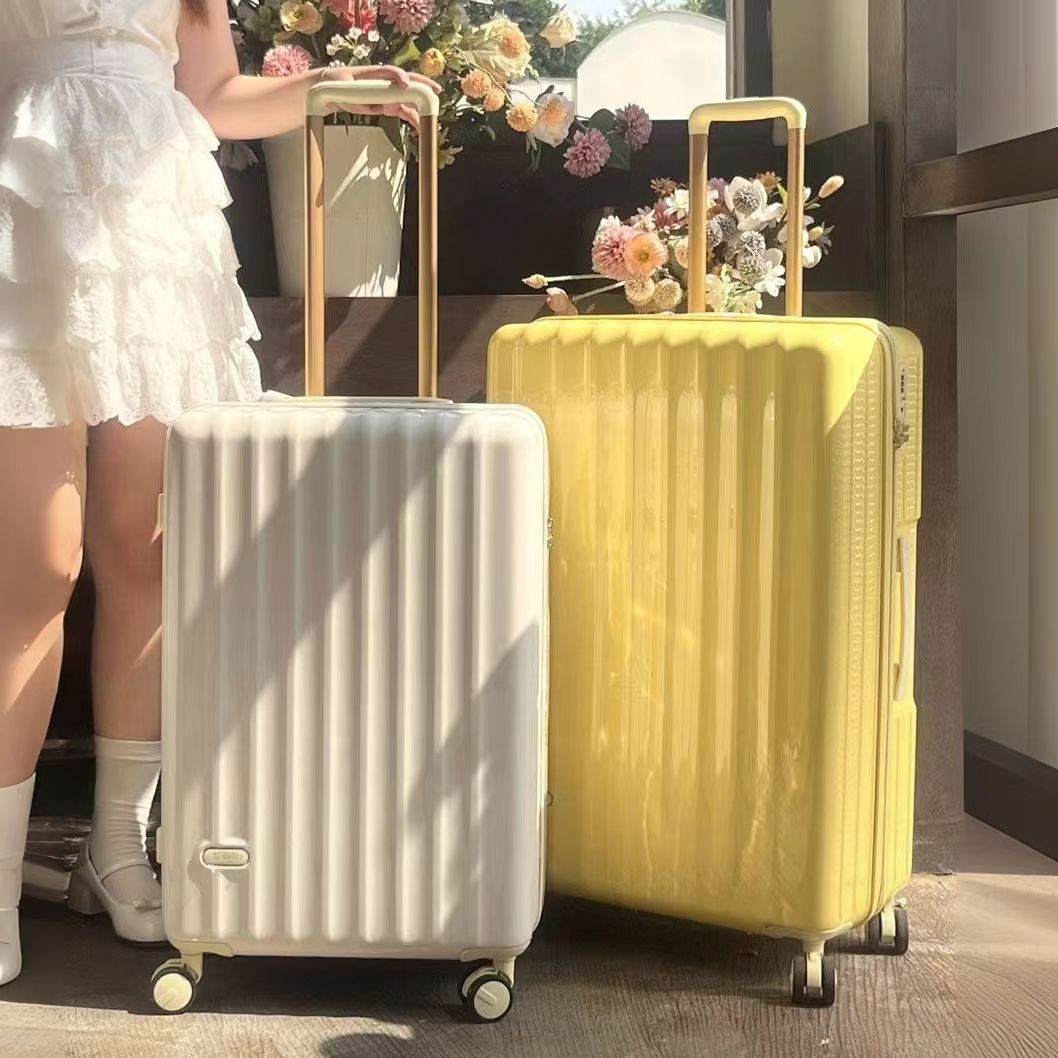 日系行李箱亮面女ins風旅行箱靜音萬向輪網紅拉桿箱pc男登機箱
