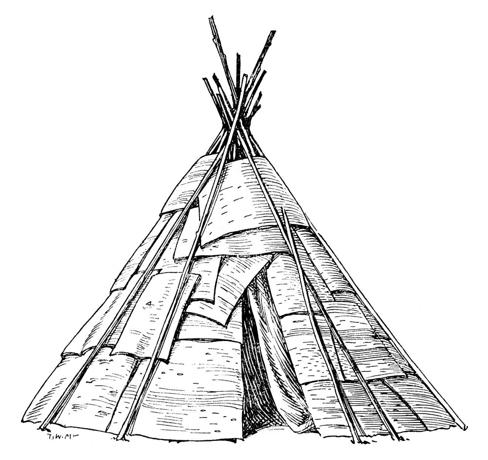 Posterazzi Native American Wigwam Nthe Conical Wigwam Of The Ojibwa   1138e8b59254ab3a2959ed 