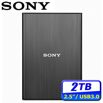 <br/><br/>  SONY USB 3.0 薄型鋁質髮絲紋質感外接式硬碟 2TB HD-SL2 /BC(黑) /SC(銀)<br/><br/>