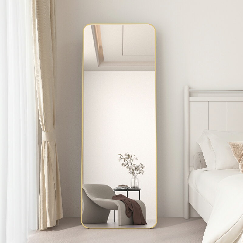 臥室全身鏡落地鏡家用壁掛貼墻網紅試衣鏡出租屋立體等身換衣鏡子