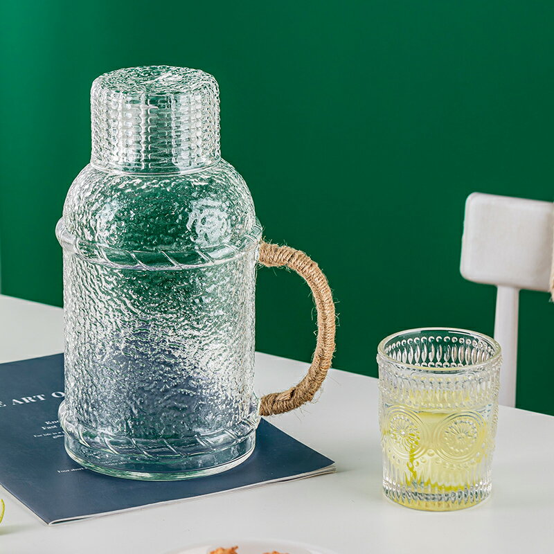 玻璃水壺耐高溫大容量燒涼白開水杯冷泡茶家用裝水瓶冰小扎壺套裝
