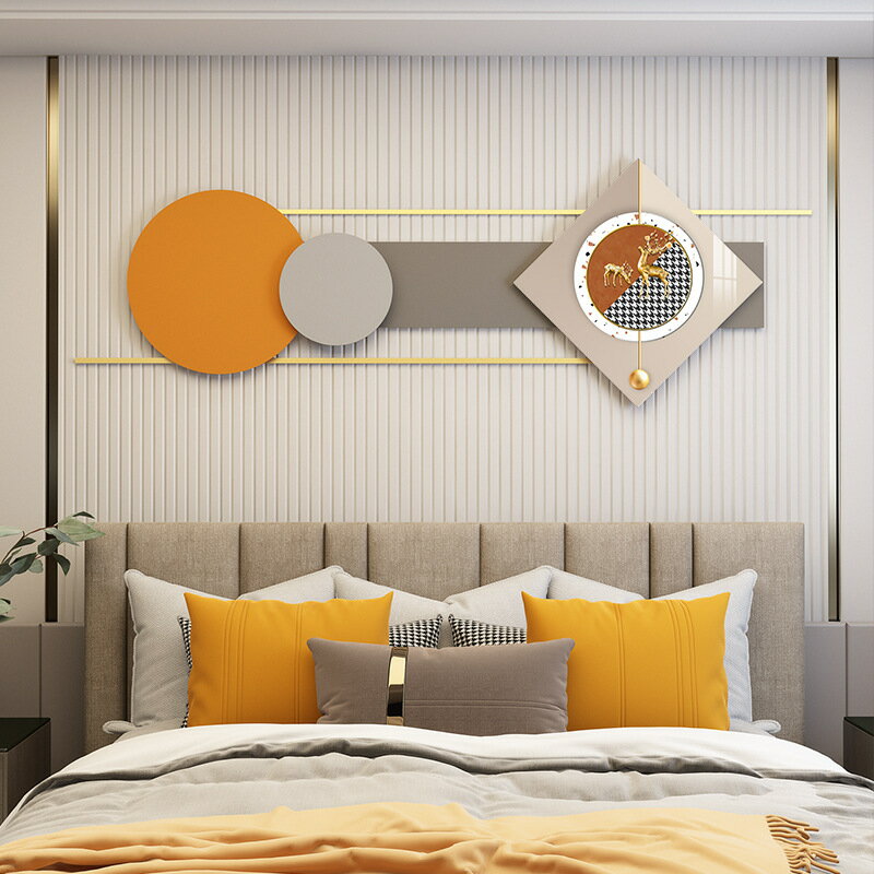 【免運】可開發票 臥室大款床頭壁掛立體組合飾品走廊畫民宿公寓墻面裝飾金屬壁掛