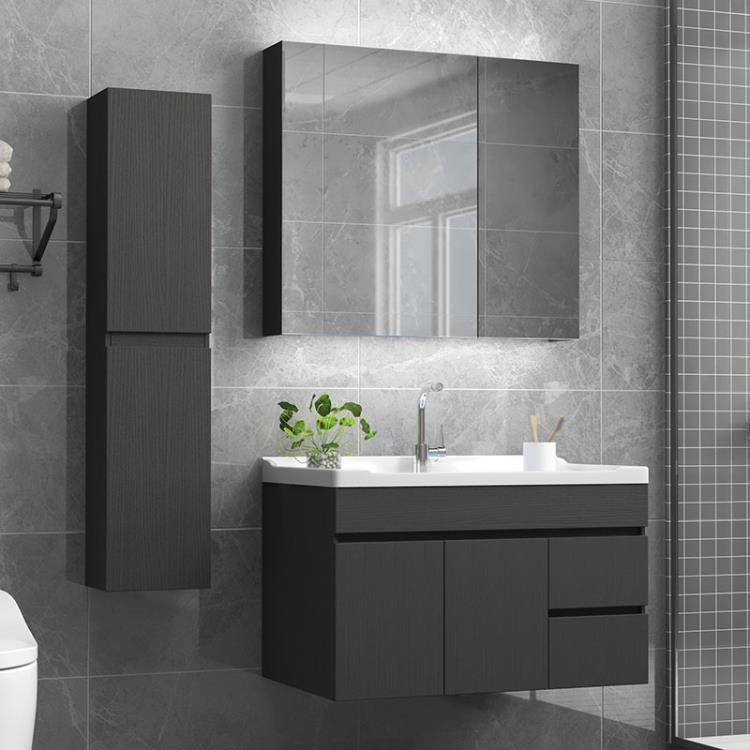 浴櫃 浴室櫃現代輕奢簡約北歐式實木美式衛生間洗手洗臉盆櫃組合洗漱台