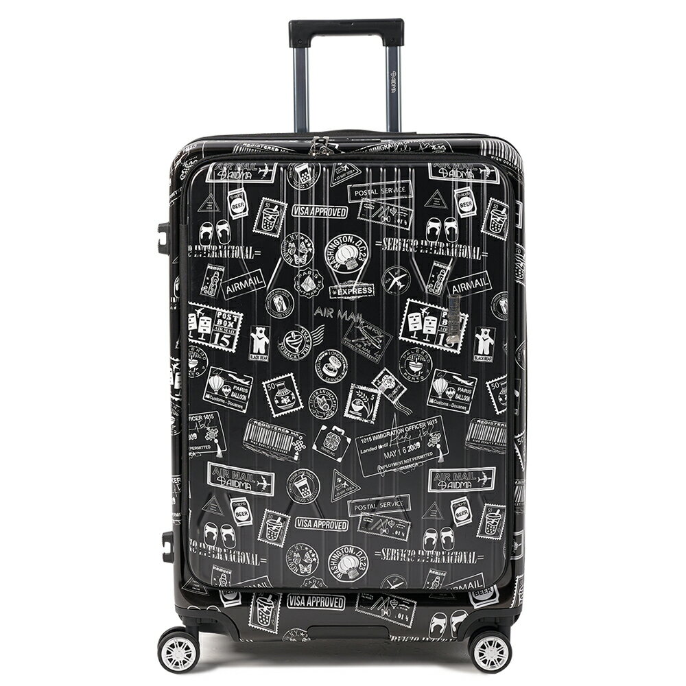 【Alldma鷗德馬】29吋台味郵戳雙開箱、防爆拉鏈、避震雙排輪、TSA海關鎖、鋁合金拉桿、可加大 美的三次方 0