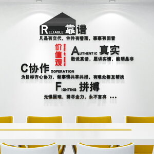 辦公室墻面裝飾激勵志貼紙企業公司文化字標語會議室背景創意布置