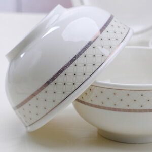 陶瓷餐具中式4.5英寸飯碗家用吃飯碗10只套裝陶瓷碗防燙隔熱小碗