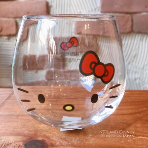 真愛日本 凱蒂貓kitty 大臉 日本製 不倒翁 玻璃杯 320ml 杯 杯子 酒杯 水杯 紅酒杯 果汁杯