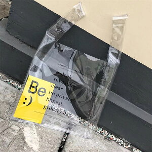 字母透明包 手提袋 透明 包包 PVC 塑膠 購物袋 海灘包 果凍包 文青 時尚 歐美 韓國 ANNA S.199