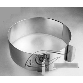 【蛋糕圈-正圓形-不銹鋼-活動帶刻度-18~30-2個/組】 幕斯圈 蛋糕圈 不銹鋼彈簧片 可任意調節直徑(直徑18~30* 高6.5cm) -8001001