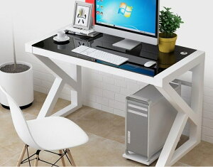 鋼化玻璃電腦台式桌家用簡約經濟型臥室筆記本書桌簡易寫字台MKS印象部落