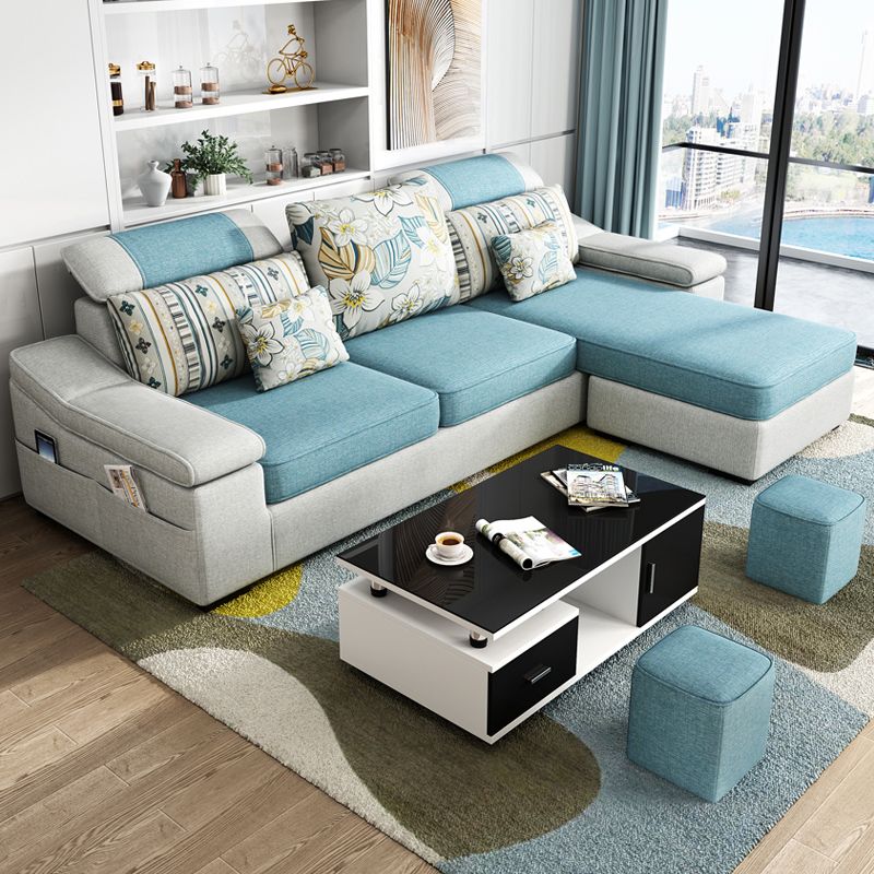布藝沙發小戶型現代簡約科技布客廳家具可拆洗三人位整裝家具組合