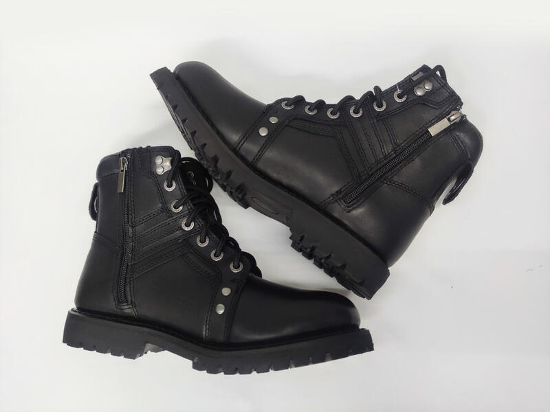 ORIS 時尚 機車 戰鬥靴 皮鞋 休閒皮鞋 真皮皮鞋 尺寸40~44 抗滑 耐磨 黑 S8926C01【大自在運動休閒精品店】 3