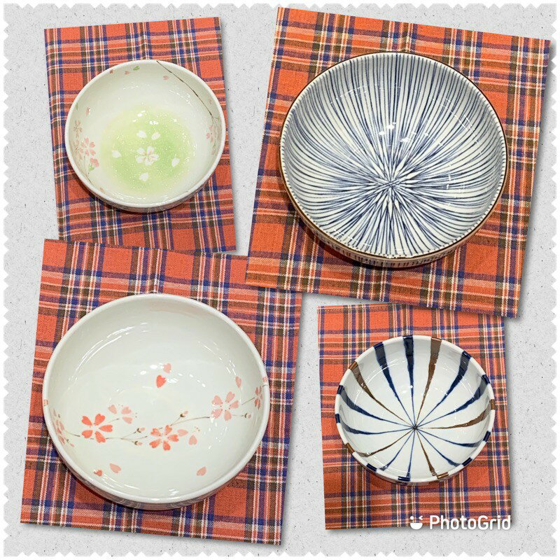 日本製 SANPOU 收納45B 現貨供應 湯麵碗 款式：細十草、藍十草、桜びよい、花しだれ 尺寸:13.2*5.3公分