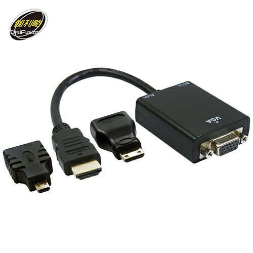 伽利略 HDMI (mini + micro 轉頭) to VGA【三井3C】