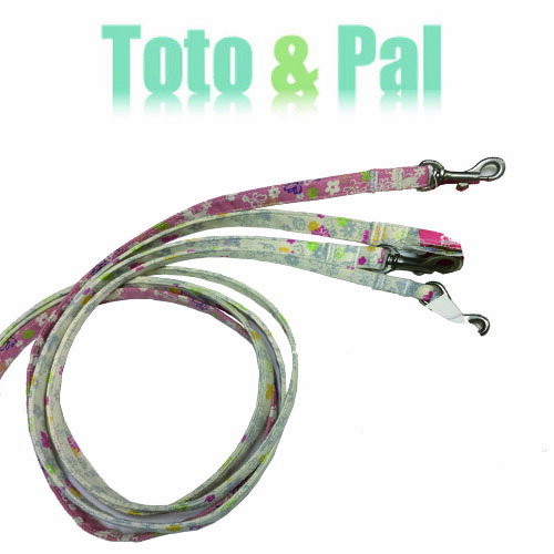 Toto&Pal 夏日小花牽繩10mm-15mm-皮革把手(絕版)