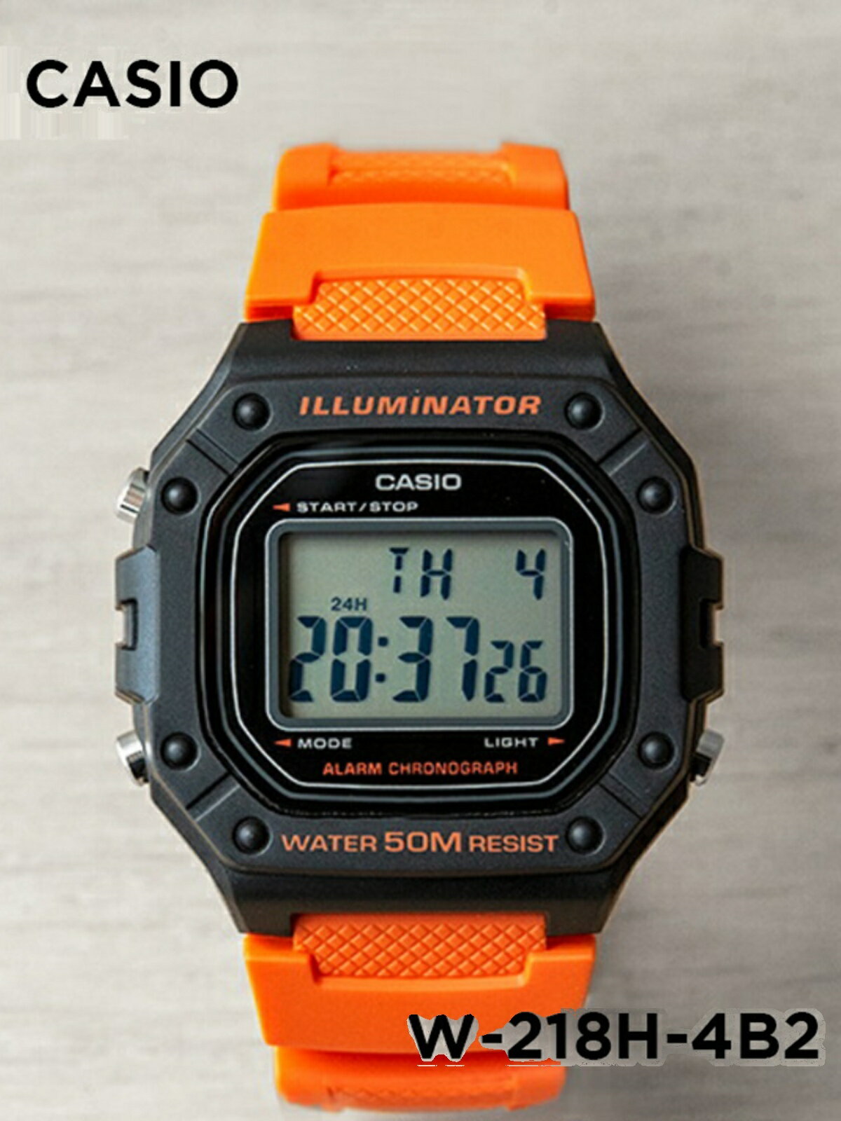 卡西歐手錶CASIO W-218H-4B2 戶外運動時尚腕錶方塊防水電子表【北歐居家生活】
