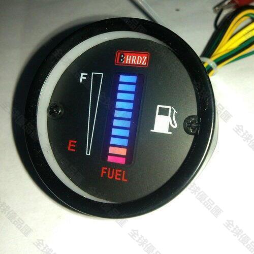 【全球優品匯】快速出 全網最低價機車 汽車儀錶 改裝 配件 顯示電子油錶鐵殼發光條可調油量錶