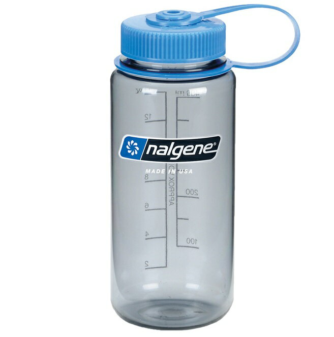 Nalgene 寬嘴水壺/運動水瓶/寬口瓶 Tritan 500cc 美國製 原色 2178-9016 煙霧灰