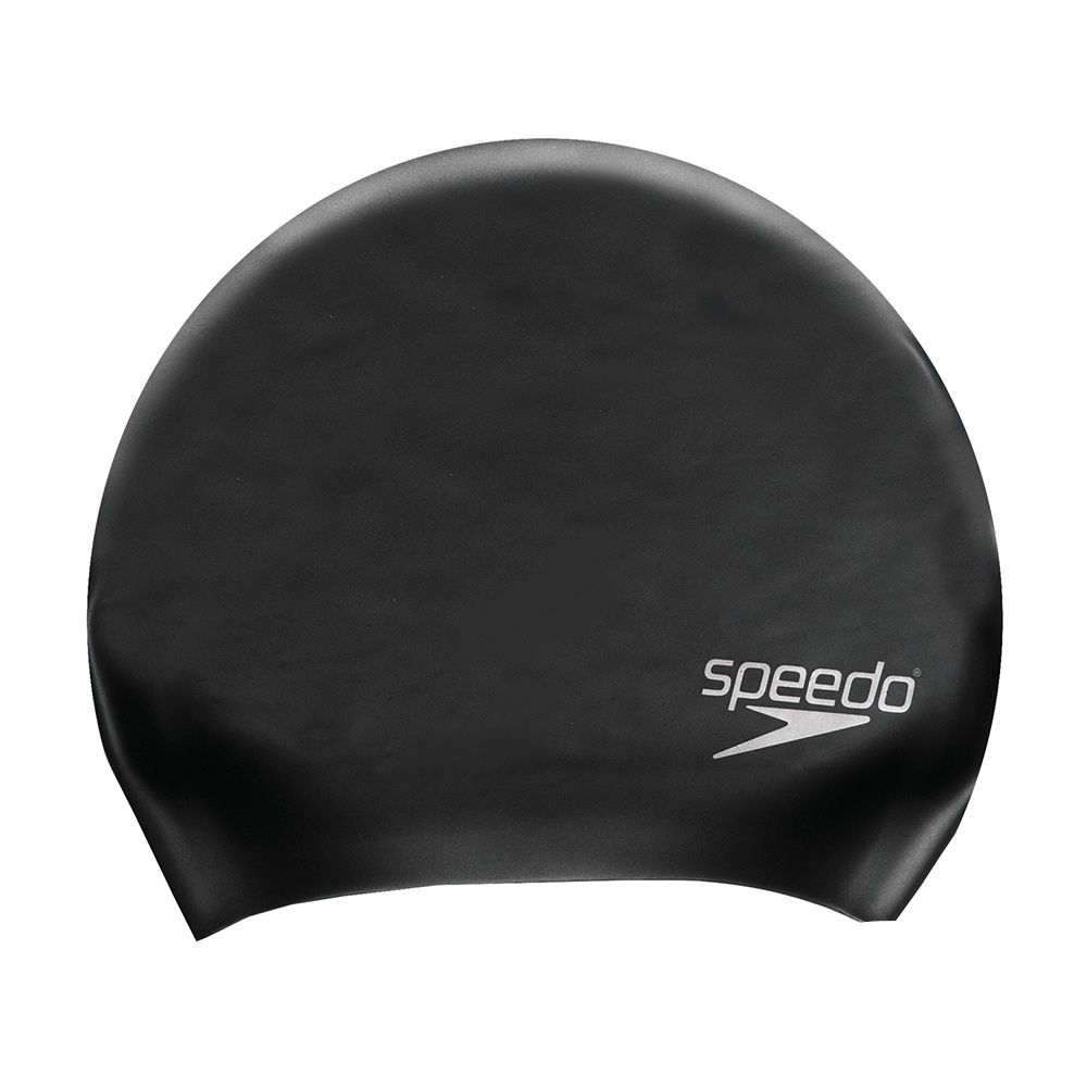 店長精選 SPEEDO 成人長髮用矽膠泳帽 長髮用泳帽 成人泳帽 Long Hair SD8061680001 黑【陽光樂活】